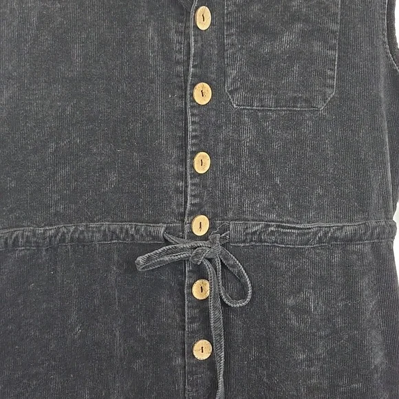 POL Black Corduroy Sleeveless Jumpsuit - Size Large - Picture 4 of 11